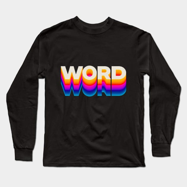 4 Letter Words - Word Long Sleeve T-Shirt by DanielLiamGill